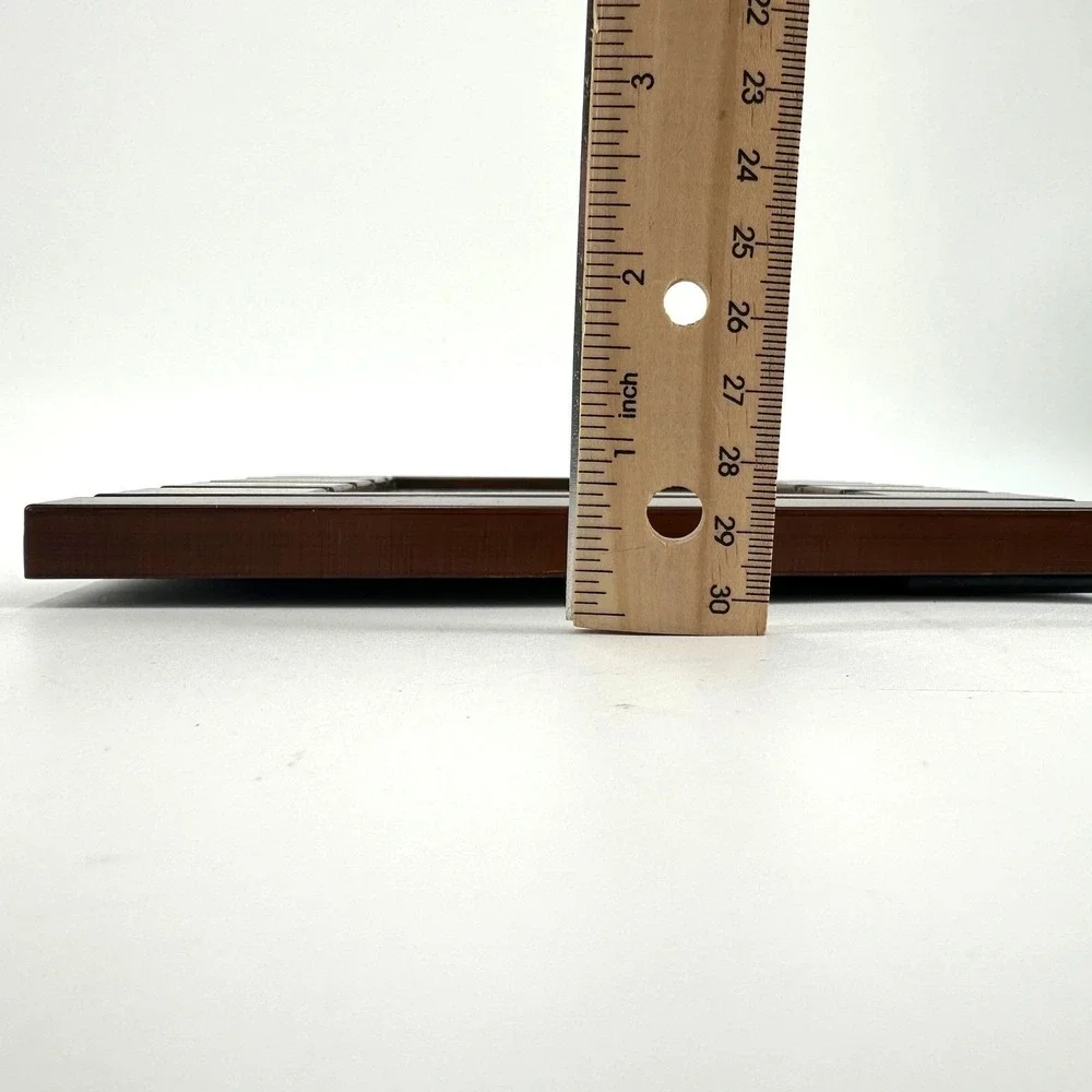 Wooden Photo Frame Dark Brown 5x7 Tabletop Display Stand Up Country‎